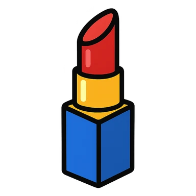 lipstick emoji, vibrant toon style sticker