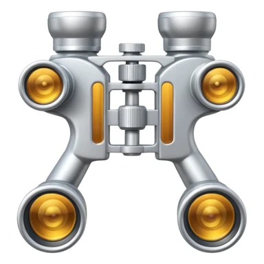 silver binoculars sticker