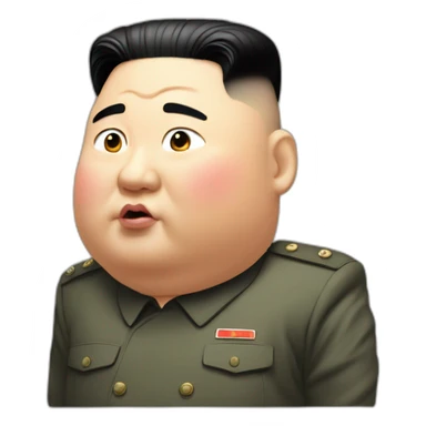 super fat Kim jong UN point to you sticker