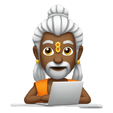 yamraj using laptop sticker