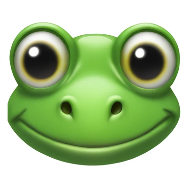 green frog face sticker