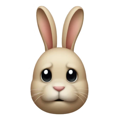 rabbit body unhappy sticker