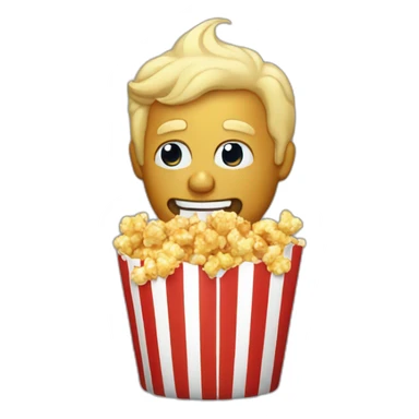 Donald eat pop corn sticker