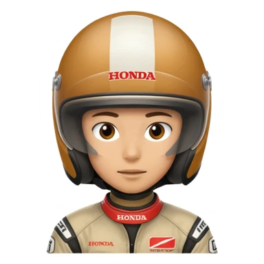 honda motorcycle racer with full face helmet sticker