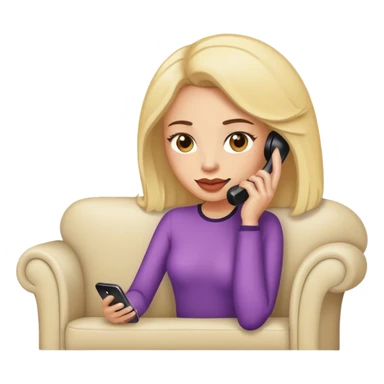 Lady on phone on the sofa sticker