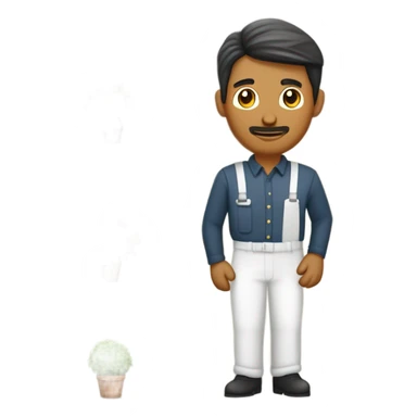 hombre morocho paisajista sticker