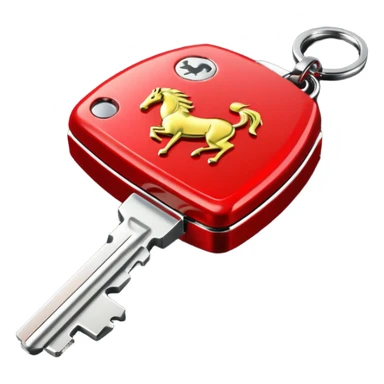 red Ferrari key sticker