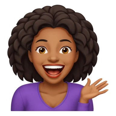 Black woman laughing hysterically  sticker