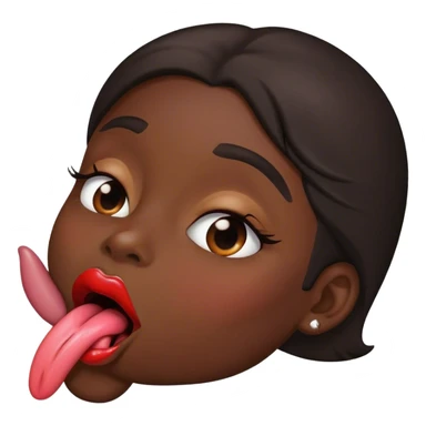 tongue flirt kiss  sticker