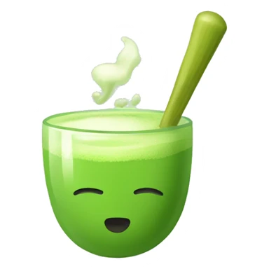 green matcha tea sticker