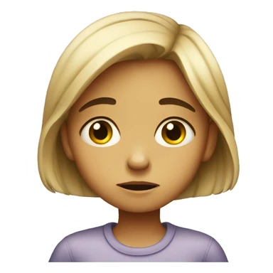 sad little girl  sticker