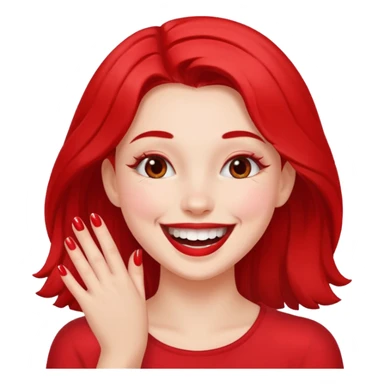 Gülen tırnaklı kıź sticker