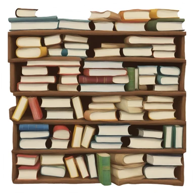 pile of books sticker