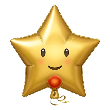 ballon gold star sticker