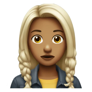 Girl giving a dirty disgusted look sticker