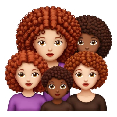 3 chicas.Una gordita rizada de color tigreñit claro oscuro, una coloradita faquita con el pelo pintado de color chocolate, una negrita de pelo afro, que todas sean bonitas plis. sticker