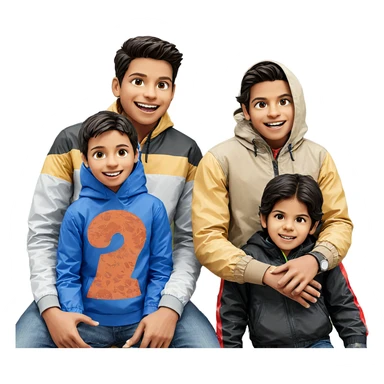 boys enjoying the outdoors sticker