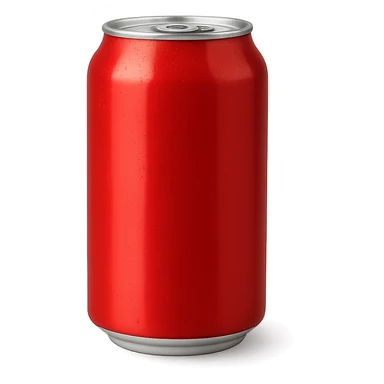 A soda in a metal can sticker