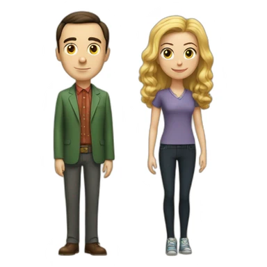 Sheldon cooper and amy sticker