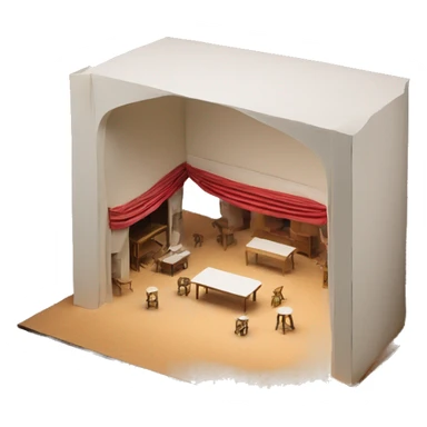 stage maquette scenography model sticker