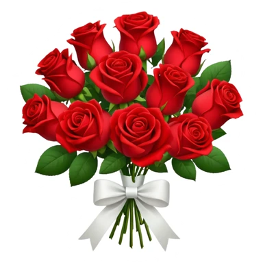 bouquet of red flowers sticker