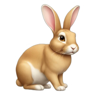 English rabbit sticker