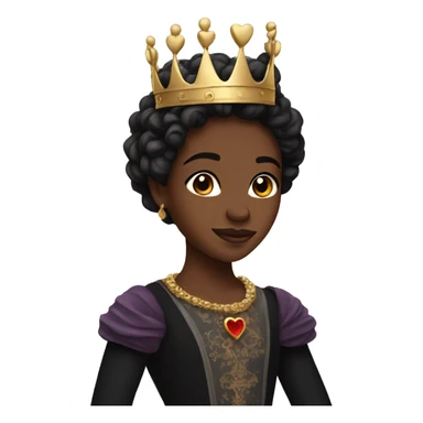 Black princes with heart sticker