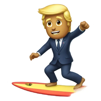 Donald Trump surfing  sticker