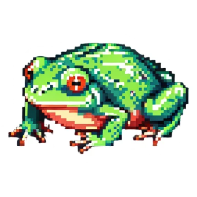 tired frog, exhausted frog sticker