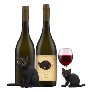black-cats-wine-cheers sticker