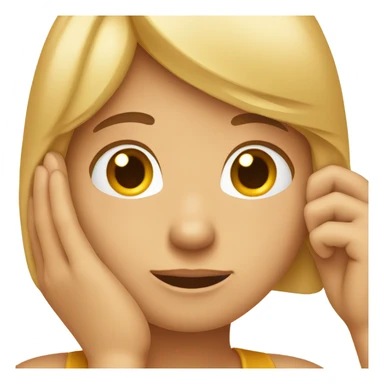 tucking hair behind ear sticker