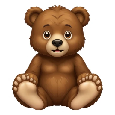bear with hairy toes sticker