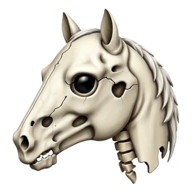 Skeleton horse head  sticker