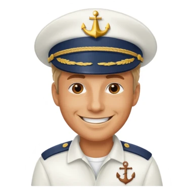 Male yacht man head sticker
