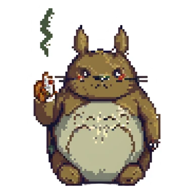 totoro smoking a cigar sticker