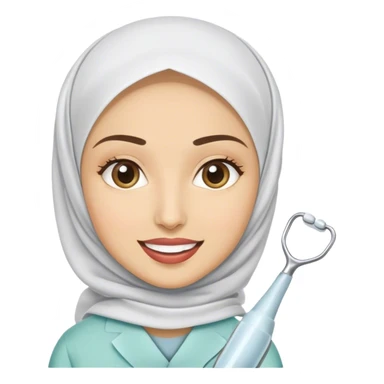 Hijabi dentist sticker