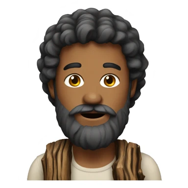 men with log beard sticker