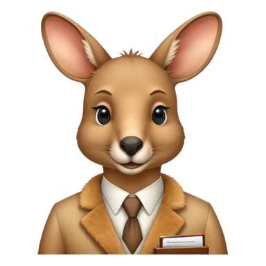 Kangaroo doing taxes sticker