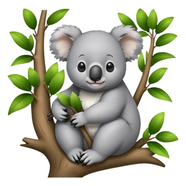 Коала на дереве сидит sticker