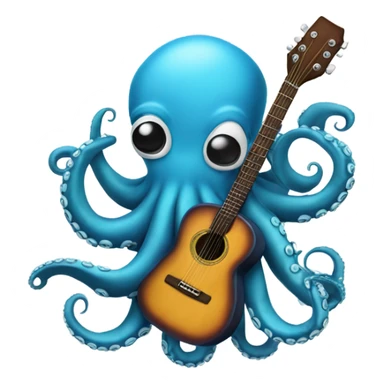 Octopus Playing guitar sticker