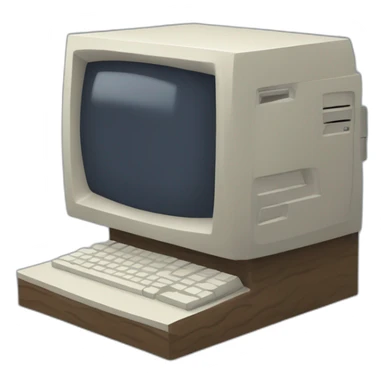 computer in minecarft style sticker