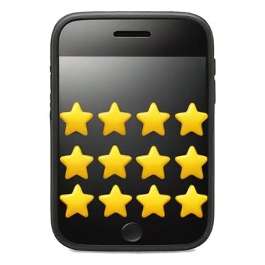 A phone with five yellow stars on the screen sticker