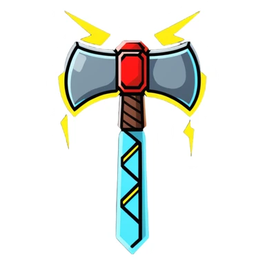 thor hammer with lightning sticker