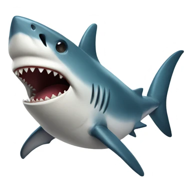 Shark with a belly ache sticker