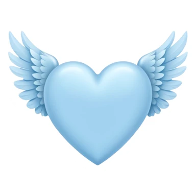 Light Blue heart with wing 🩵🪽 sticker