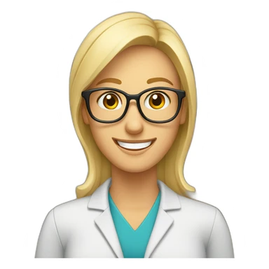 Teacher wurh glasseees dará veru smile sticker