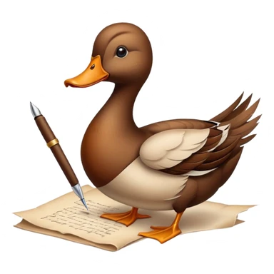 duck writing sticker