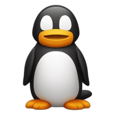 Pingouin sur un tigre sticker