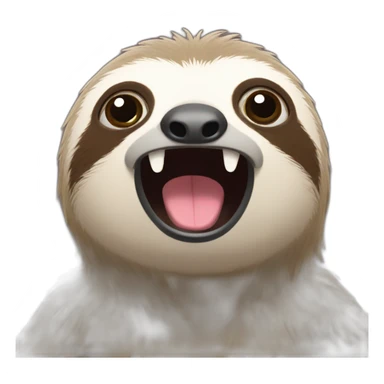 sloth with surprise face with hands on face sticker