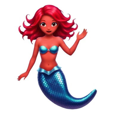 Alien mermaid should be red in color  sticker